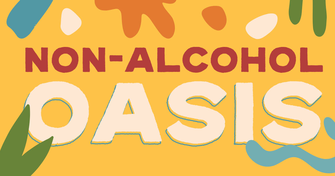 alcohol free oasis text and pattern illustrations